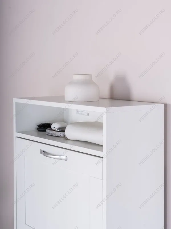 Обувница Сириус с 3 откидными ящиками, 60 х 25 х 143 см, ЛДСП, белая | изображение 3