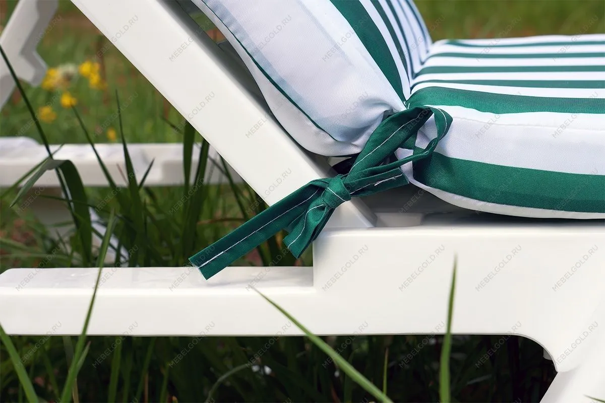 Матрац для шезлонга Tweet бело-зеленый | изображение 2