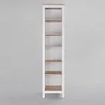 Стеллаж Сага, 50х42х215 см, белый/ясень | изображение 1