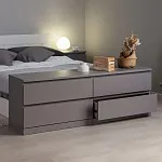 Комод Варма, 4 ящика, горизонтальный, 160х54х40 см, эмаль серая | изображение 2