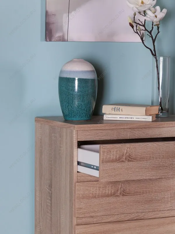 Комод Кастор, 5 ящиков, 65х40х112 см, дуб сонома | изображение 7