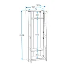 МАКС шкаф 2 двери 75х38х233 серый | изображение 2