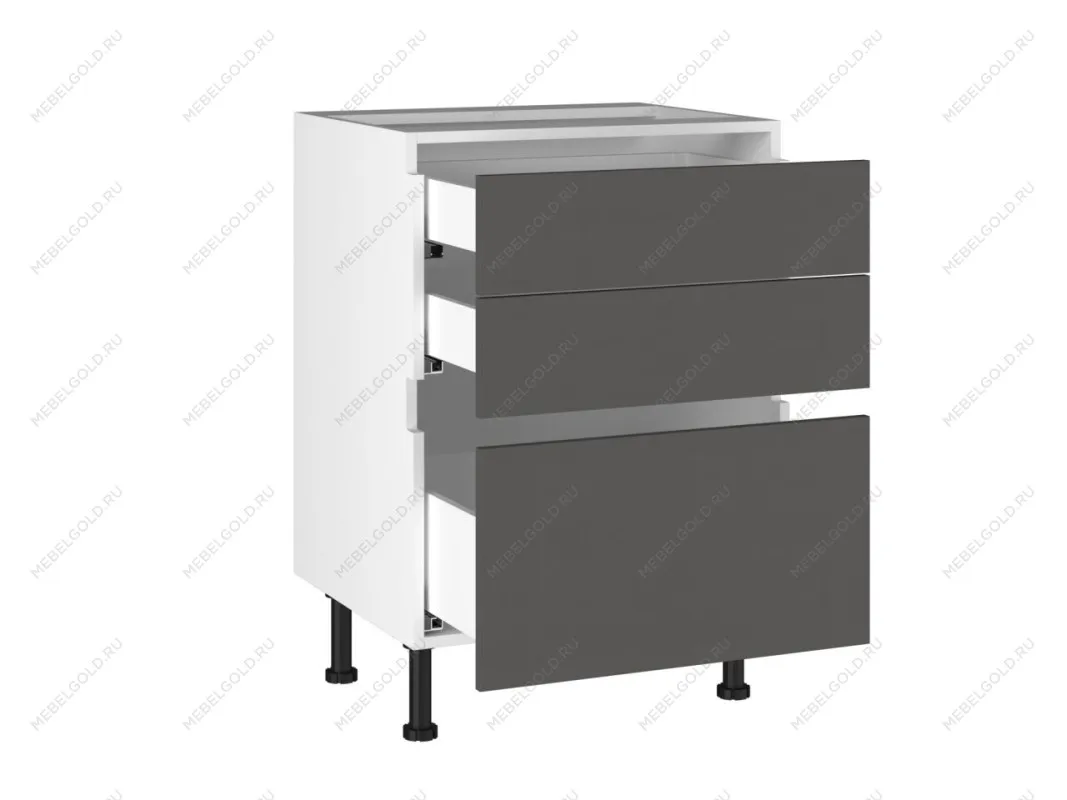 Стол с ящиками СЯ-60 Start Soft Boyard, Виста (600*523*870) Экокожа Серый, 26620 | изображение 1