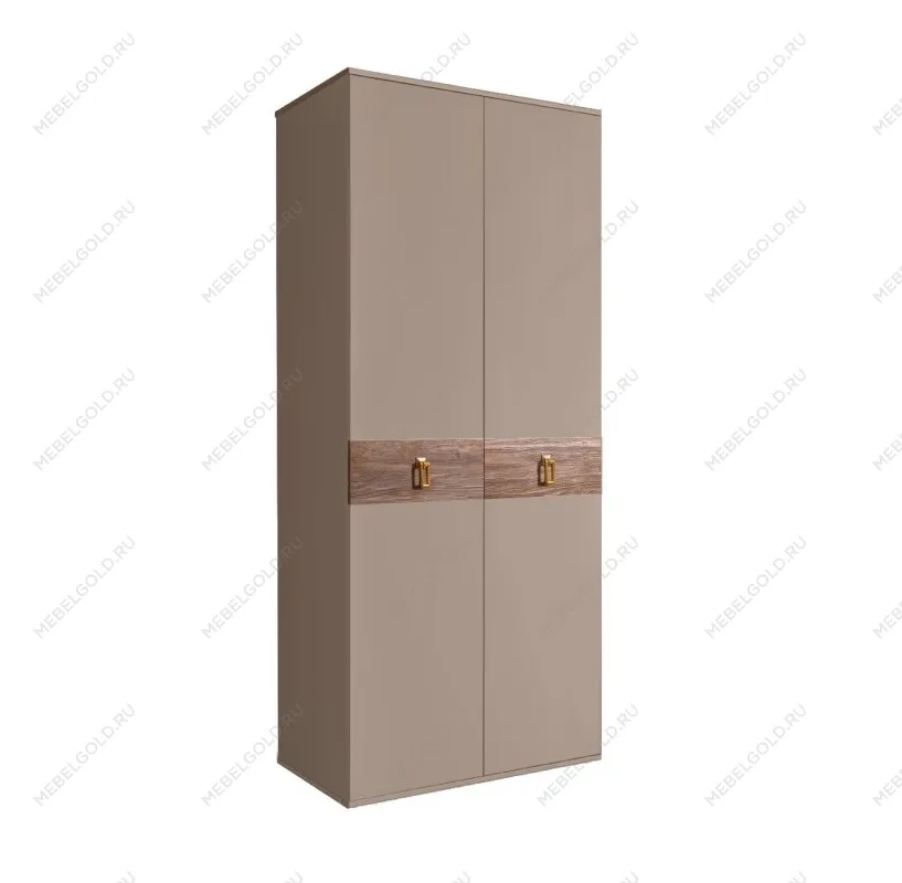 Шкаф 2-х дверный Bogemia Wood Fa (Мокка/Золото) БМШ2/2(Wo)