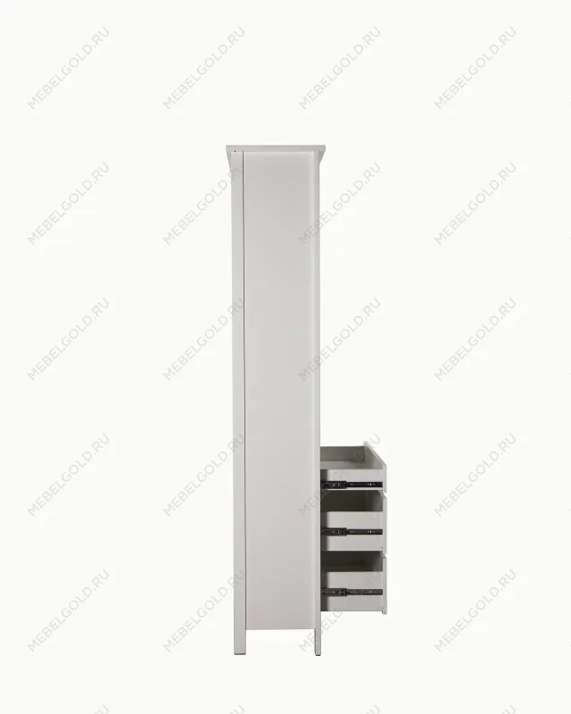 Шкаф с витриной Сага, 90х41х215 см, белый | изображение 19