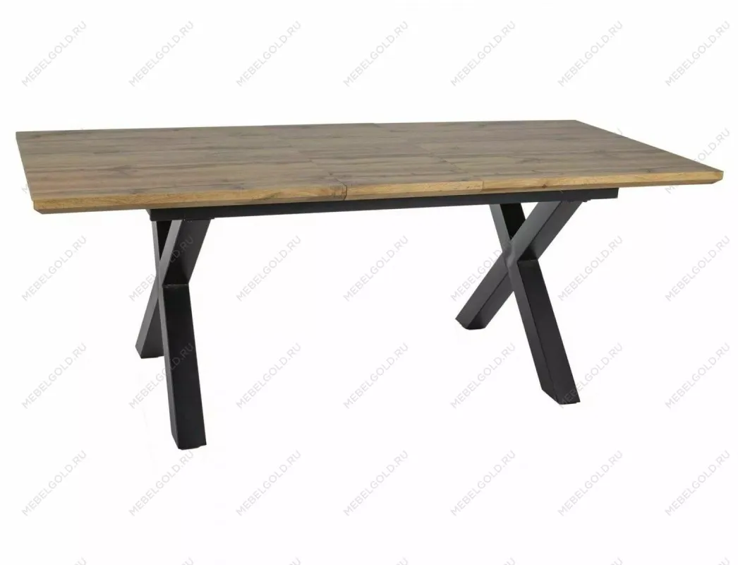 Стол обеденный Signal XAVIERO II 160 раскладной (дуб артизан/черный) | изображение 1