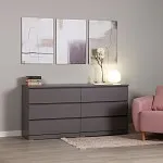 Комод Варма, 6 ящиков, горизонтальный, 160х78х40 см, эмаль серая | изображение 4