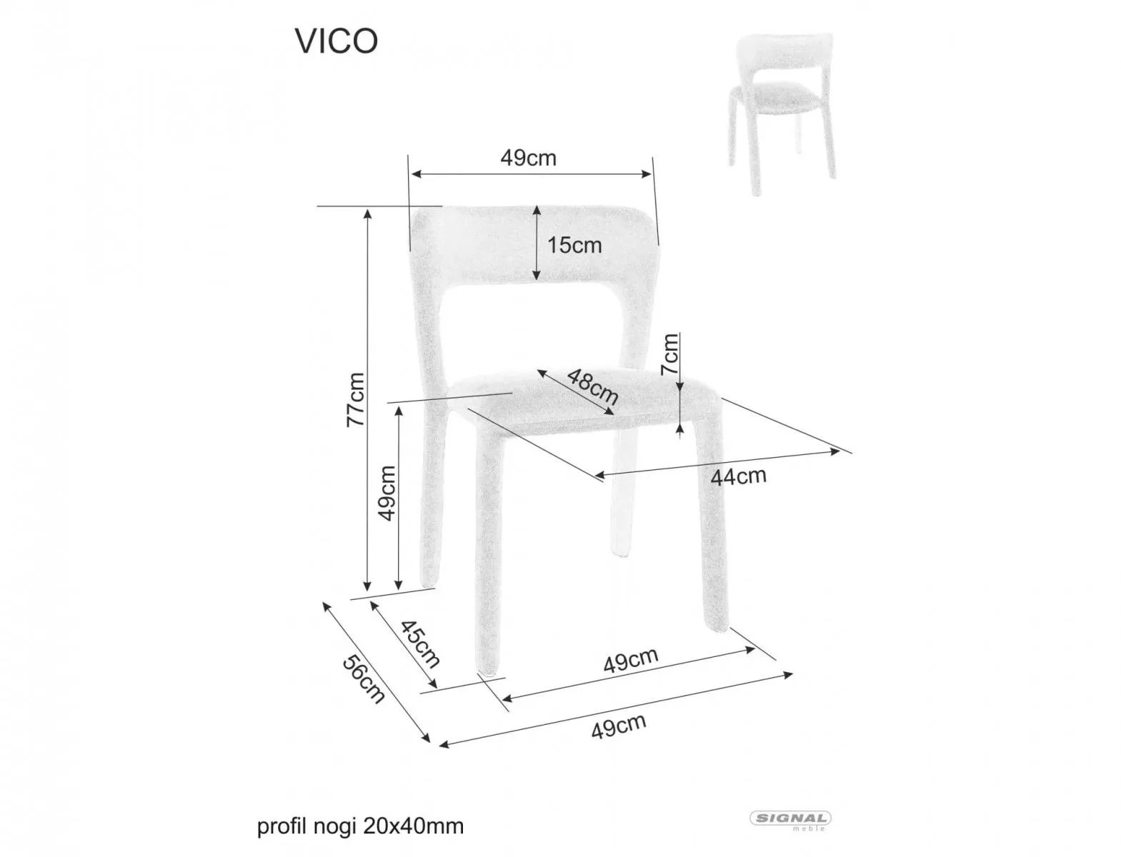 Стул кухонный Signal VICO Wind 33 (светло-оливковый) | изображение 3