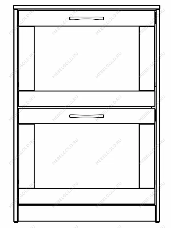 Обувница Сириус с 2 откидными ящиками, 60 х 25 х 89 см, ЛДСП, белая | изображение 10