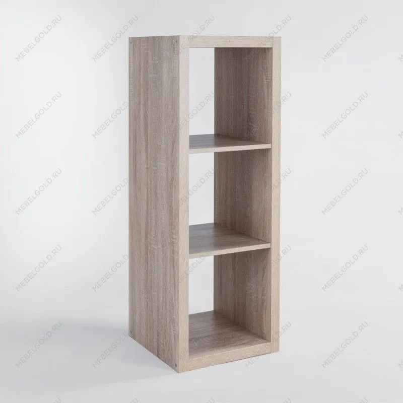 КАЛЛАКС / ФОРА Стеллаж ИКЕА / IKEA 3, с тремя открытыми ячейками, тамбурат, дуб беленый | изображение 1