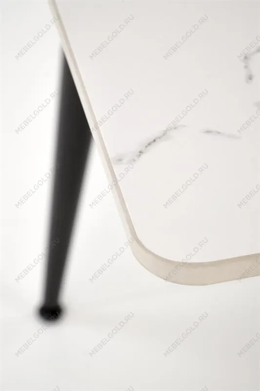 Стол обеденный Halmar EMILIO 140 (белый мрамор/черный) | изображение 7