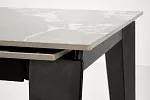 Стол обеденный Halmar FELIX раскладной (серый мрамор/черный) | изображение 8