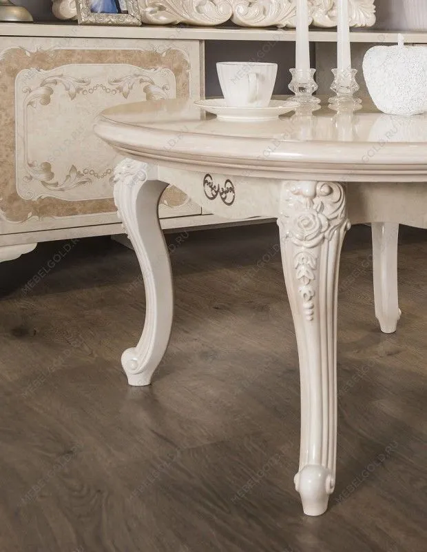 Столик круглый Патрисия крем корень глянец | изображение 4