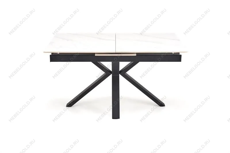 Стол обеденный Halmar PLATAN 140 (белый мрамор/черный) | изображение 4