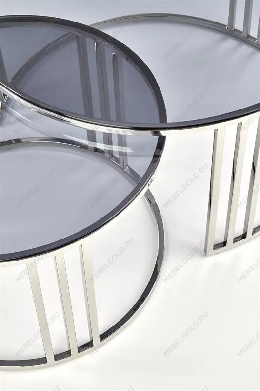 Комплект Halmar MERCURY, 2 стола журнальных (дымчатый) | изображение 2