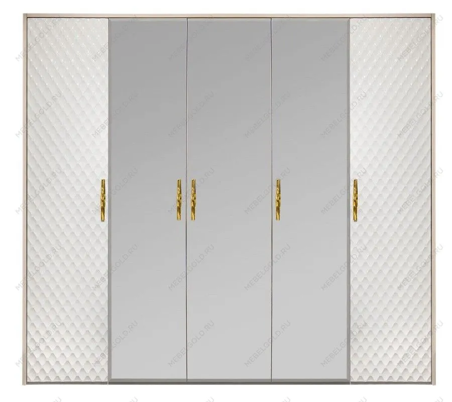 Шкаф Лара 5-дверный белый глянец | изображение 1
