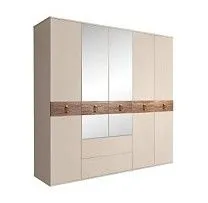 Шкаф 5-ти дверный с зеркалами, с ящиками, Bogemia Wood Fa (Ваниль/Золото) БМШ1/51(Wo)
