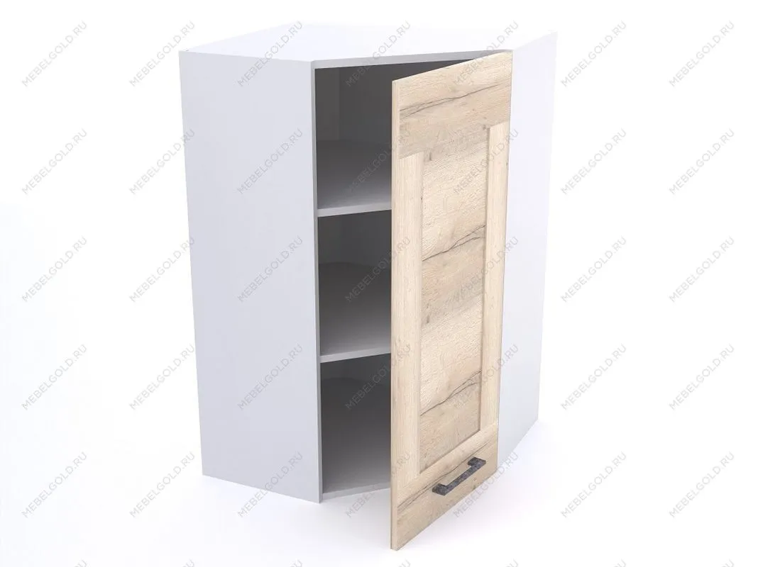 Шкаф угловой ШУ-60, Дублин (600*600*960) Дуб галифакс белый, 21661 | изображение 1