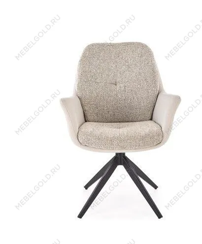 Стул кухонный Halmar K591 поворотный (светло-серый/черный) | изображение 2