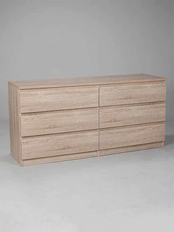Комод Мальта, 6 ящиков, горизонтальный, с доводчиками, 160х48х76 см, дуб сонома | изображение 13