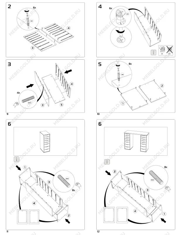 Комод Ингар, 8 ящиков, 36x102x53 см, белый | изображение 18