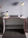 Стол компьютерный Вардиг, 100х75х82 см, белый/красный | изображение 3