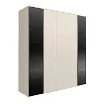 Шкаф 5-ти дв. Bogemia Air (Слоновая кость/Черный) БМШ2/5(2)