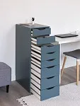Комод Ингар, 8 ящиков, 36x102x53 см, серо-бирюзовый | изображение 2
