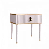 Лобня - Тумба прикроватная (левая/правая) Римини СОЛО (белый золото) РМТП-1 (s)