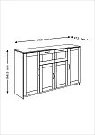 БРИМНЭС / СИРИУС тумба ИКЕА / IKEA 4 двери и 2 ящика 156х95 Дуб Венге | изображение 3