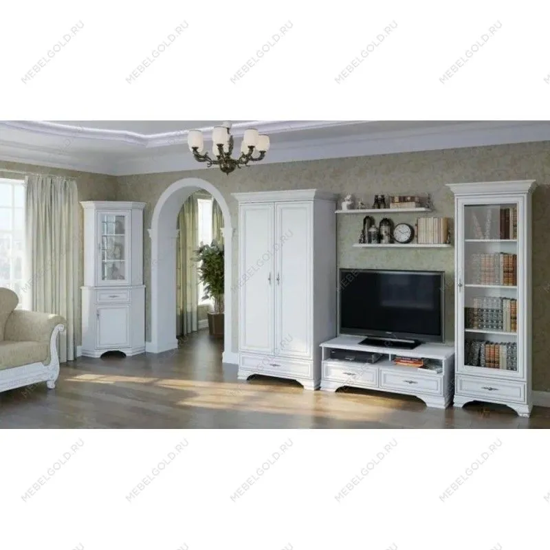 Шкаф верхний с витриной Кентаки NADN1W белый - Выставка Лобня | изображение 2