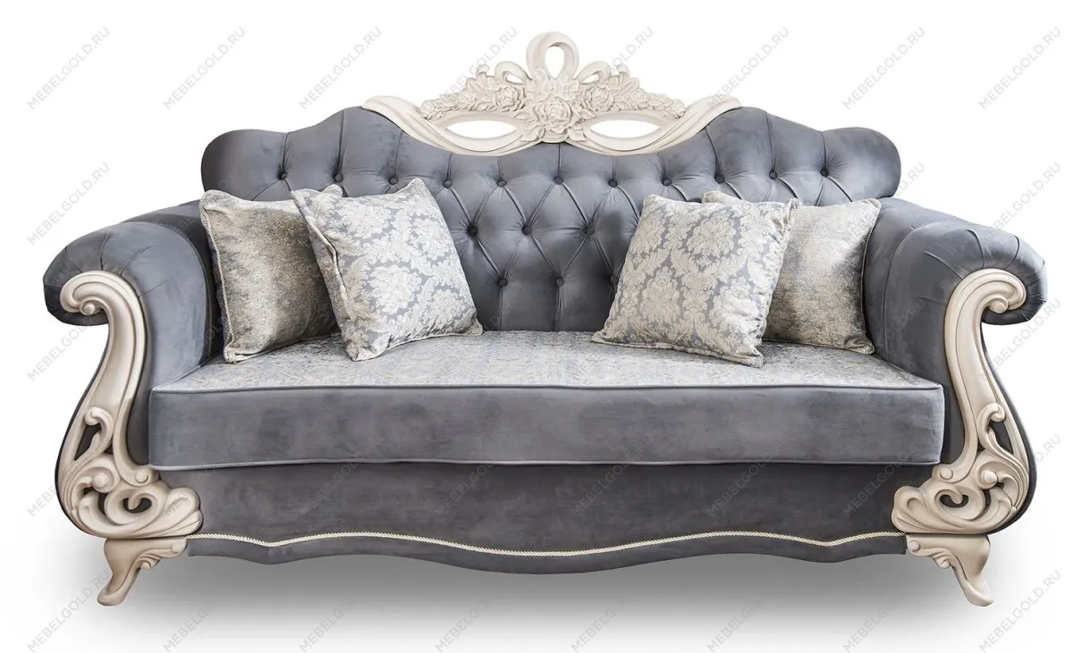 Диван Афина 3х местный крем серый | изображение 1