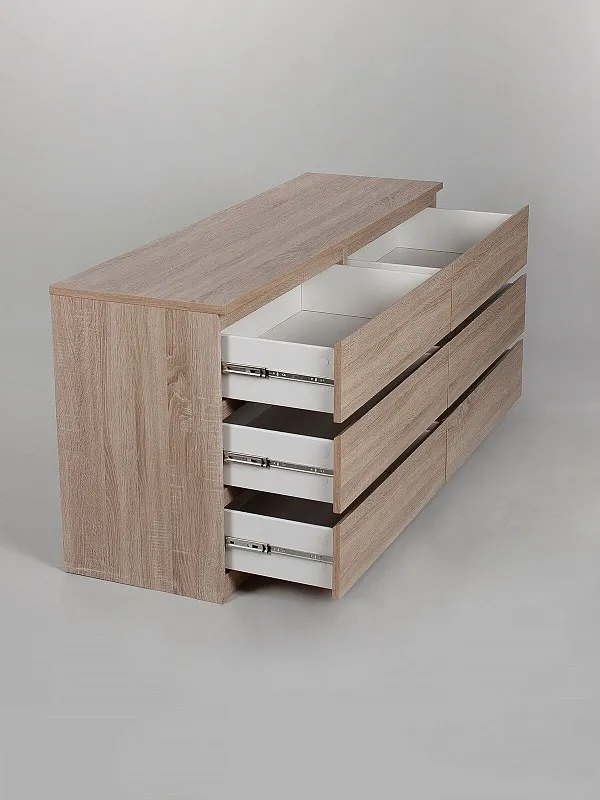 Комод Мальта, 6 ящиков, горизонтальный, с доводчиками, 160х48х76 см, дуб сонома | изображение 17