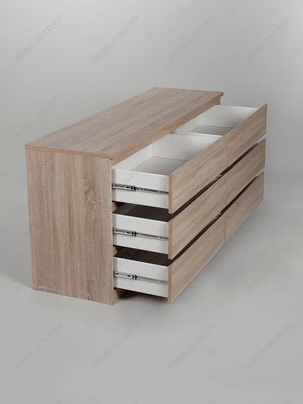 Комод Мальта, 6 ящиков, горизонтальный, с доводчиками, 160х48х76 см, дуб сонома | изображение 17
