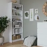 Стеллаж Варма, 6 полок, 78х198х28 см, белый | изображение 1