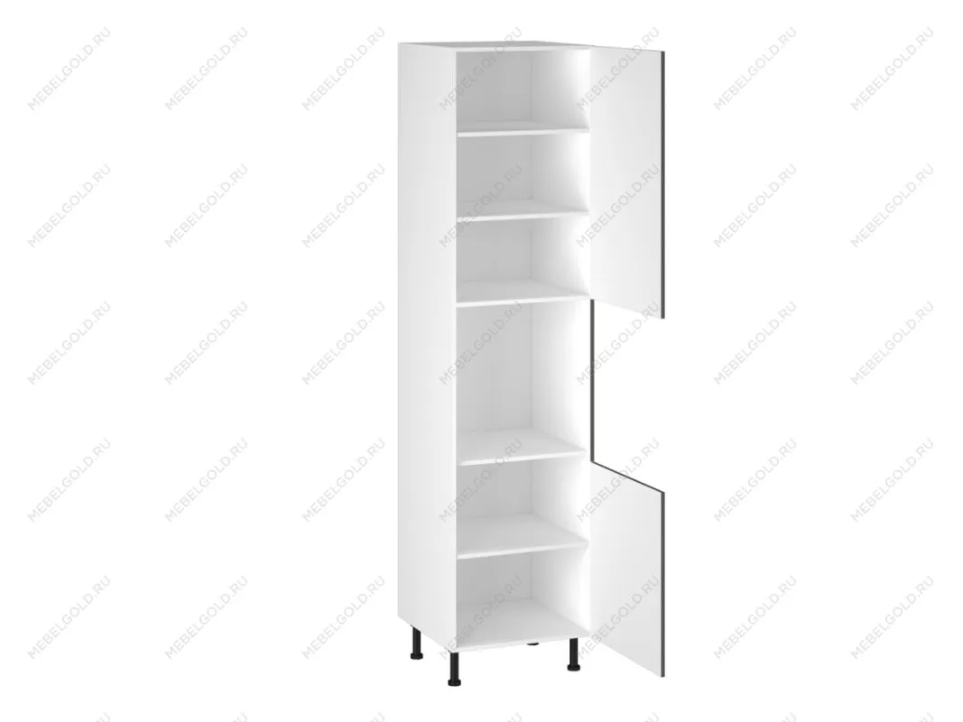 Шкаф-пенал 960 ПГ-60 бок правый МДФ, Виста (600*586*2456) Экокожа Серый, 26688 | изображение 1