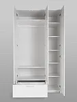 Шкаф Сириус, 3 двери и 1 ящик, 117х59х220 см, белый | изображение 12