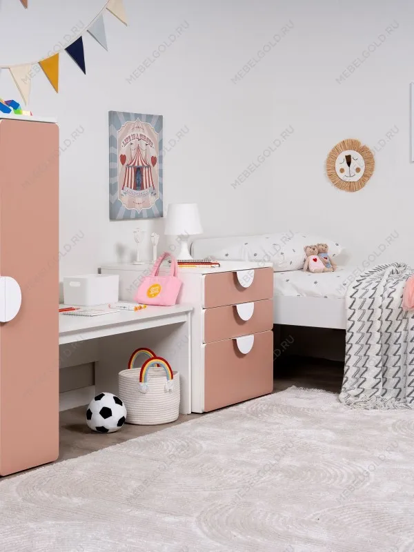 Комод Пикси, 3 ящика 60x57x60, мечтательный пион | изображение 9