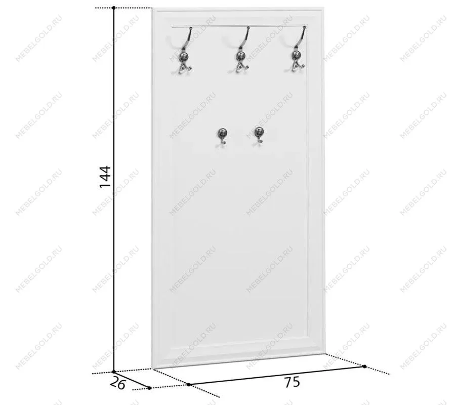 Центральный склад - Вешалка Кентаки WIE/75 белый | изображение 2
