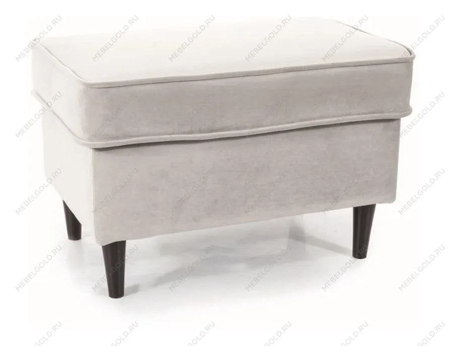 Пуф Signal RON VELVET (светло-серый/венге)