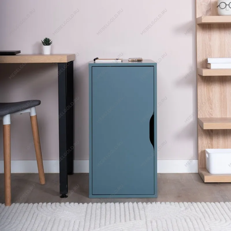 ИНГАР ДВ тумба 36x71x53, серо-бирюзовый | изображение 3