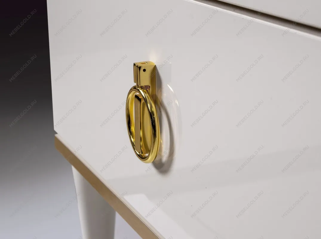 Журнальный столик с ящиком Римини (Белый/Золото) РМСТ-2 | изображение 4