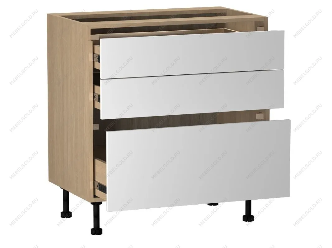 Стол с ящиками СЯ-80, Женева (800*520*870) Дуб Палермо/Белый матовый, 22420 | изображение 1