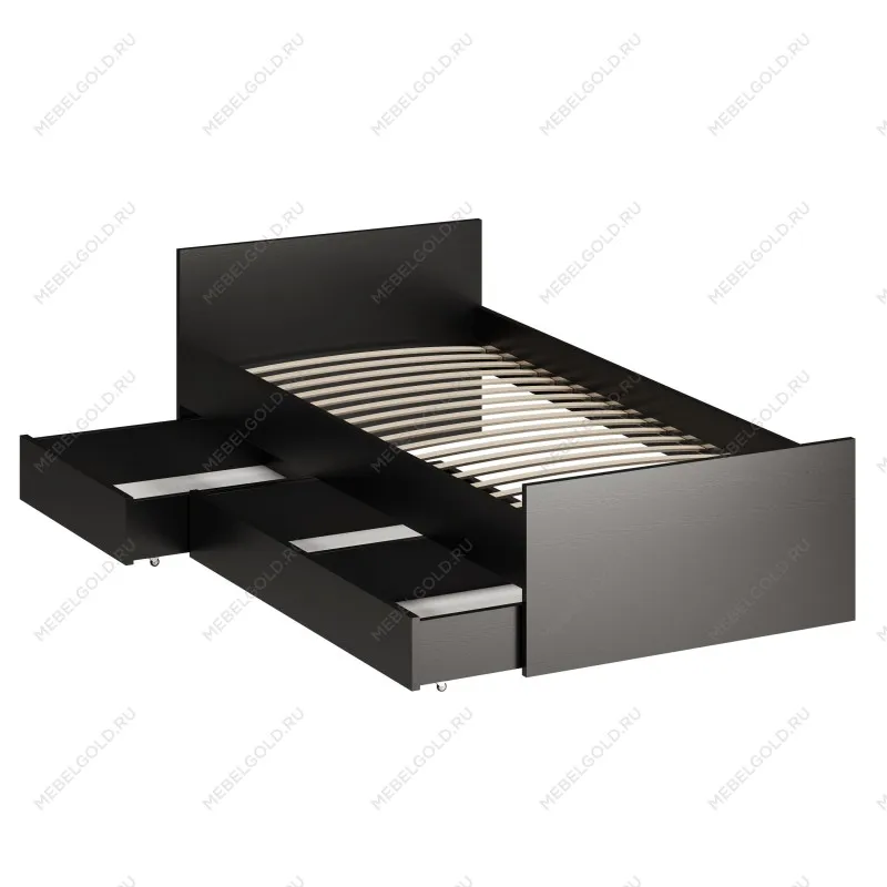 Ящик выкатной для кроватей СИРИУС, 138х60х20 см, черно-коричневый, дуб венге | изображение 8