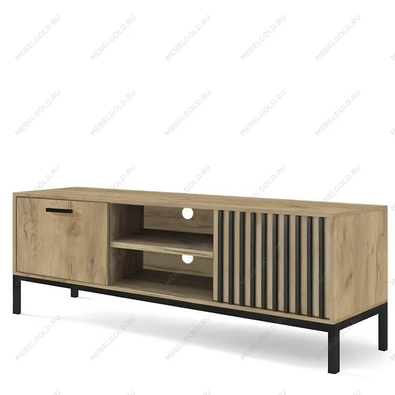 Тумба под телевизор Halmar LAMINO RTV-1 (дуб крафт/черный)