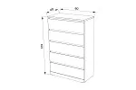 МАЛЬМ / VARMA тумба для обуви 5 ящиков ИКЕА / IKEA 80х123х40, белый | изображение 4