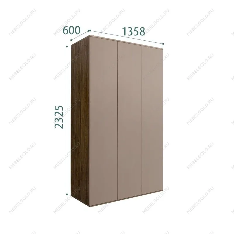 Шкаф 3-х дверный Bogemia Woodline Air (Мокка) БМШ2/3(0)