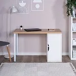 ИНГАР 1/ДВ/T стол письменный 120x75x55, дуб беленый/белый | изображение 3