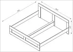 БРИМНЭС / СИРИУС кровать двойная ИКЕА / IKEA 200х200 белая | изображение 2