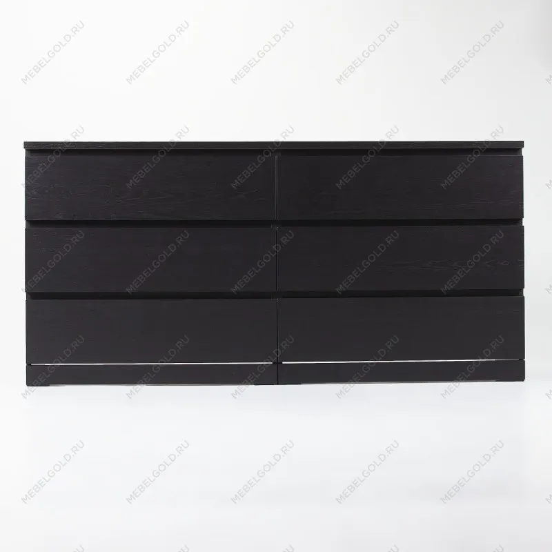 Комод Варма, 6 ящиков, горизонтальный, 160х78х40 см, шпон натурального дерева, ясень черный | изображение 10
